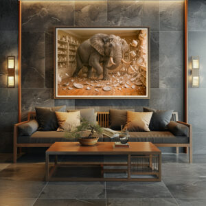 Poster: Elephant Rampages Through China Shop