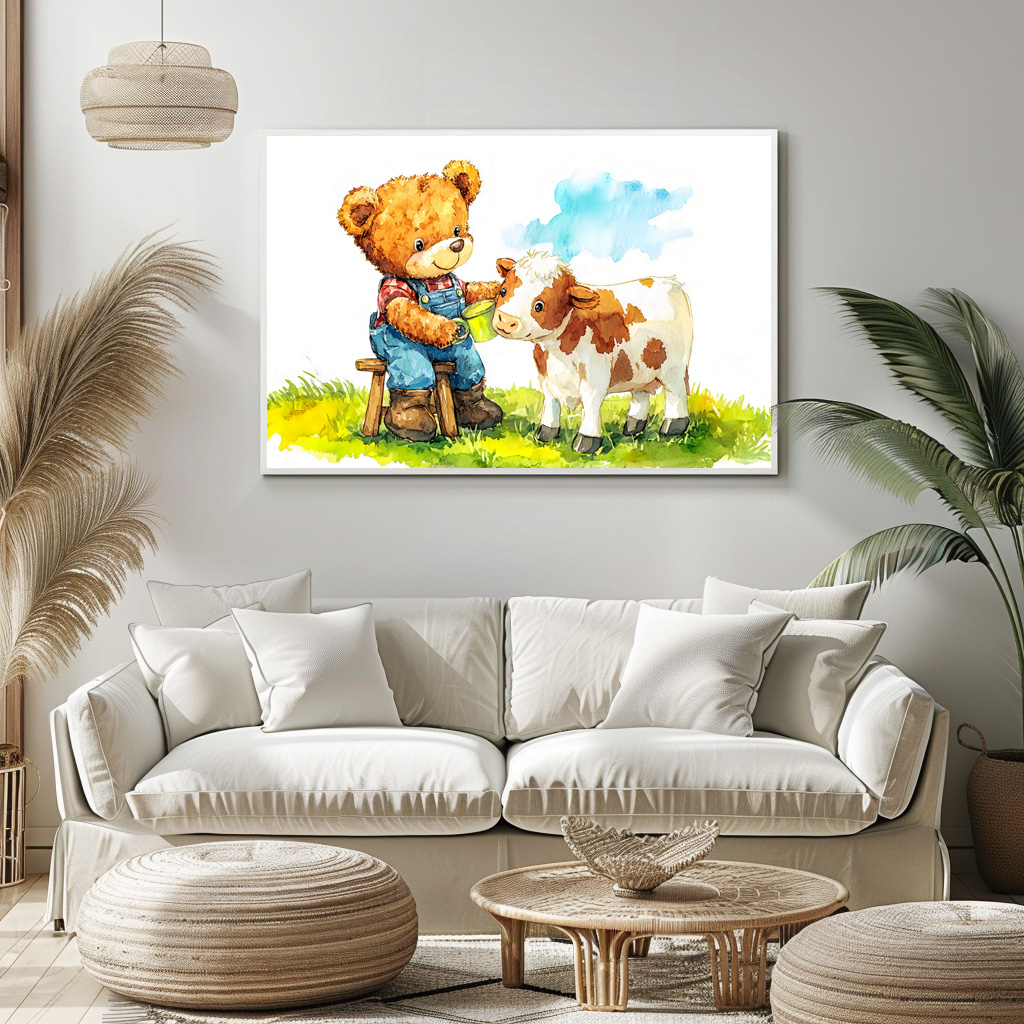 Poster: Teddy Bear Feeding a Calf - immagine 3