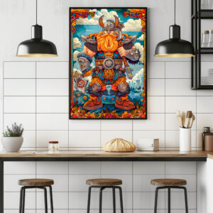 Poster: Viking Illustration Of Raven Seer Reading Prophecy