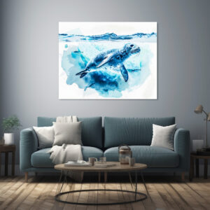 Poster: Seal Swimming Under Ice