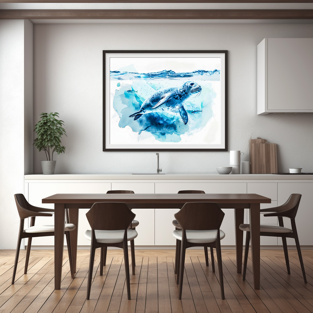 Poster: Seal Swimming Under Ice - Imagen 3