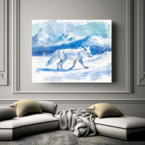 Poster: Arctic Fox in Snowy Landscape