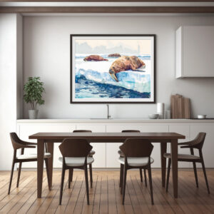 Poster: Walruses Resting on Arctic Ice