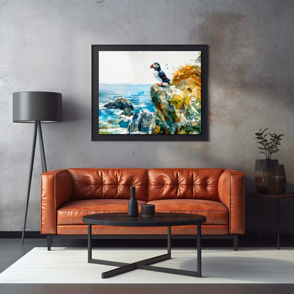 Poster: Puffin on Coastal Cliff - Image 3