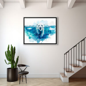 Poster: Polar Bear in Arctic Waters