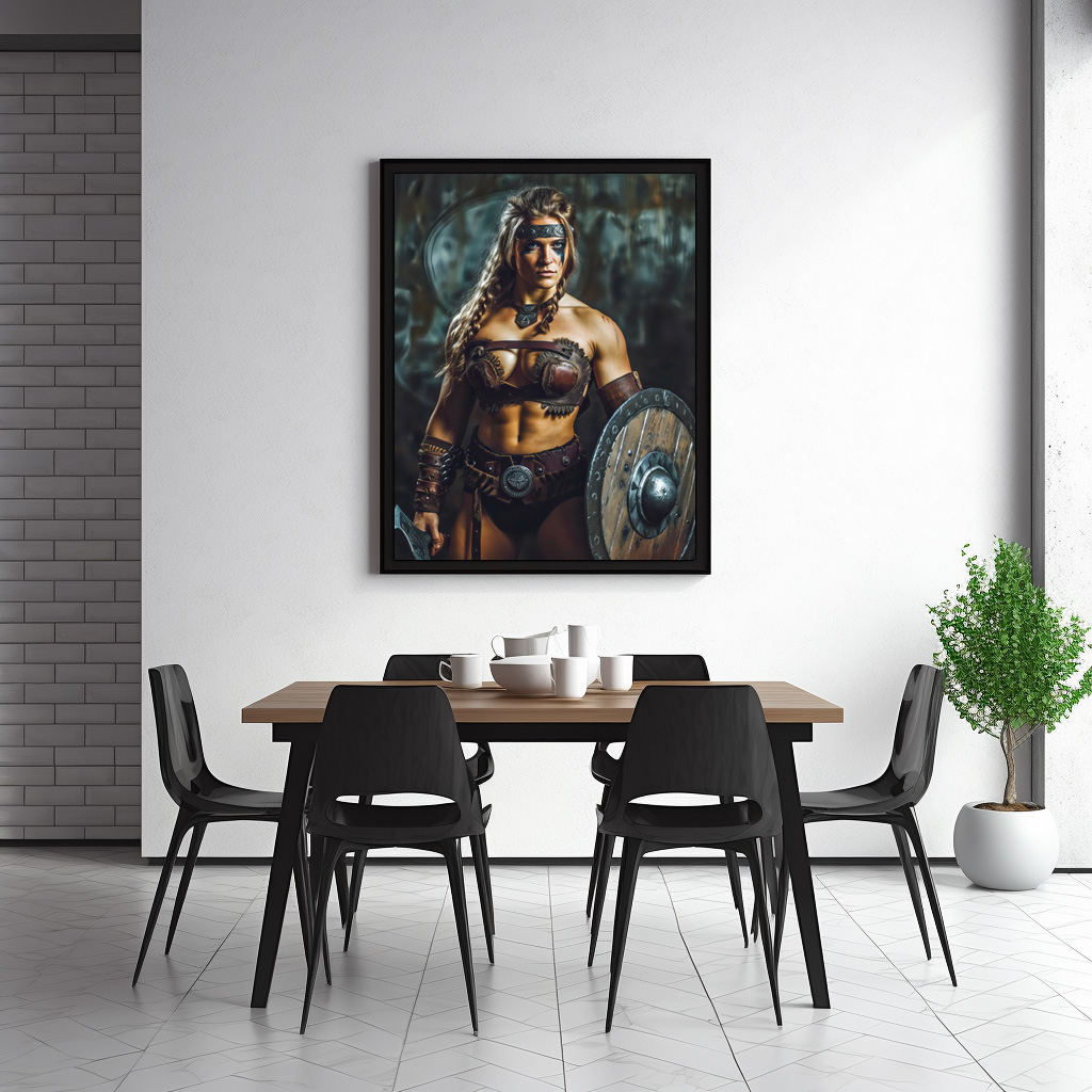 Poster: Fierce Valkyrie Warrior With Battle Shield - immagine 3