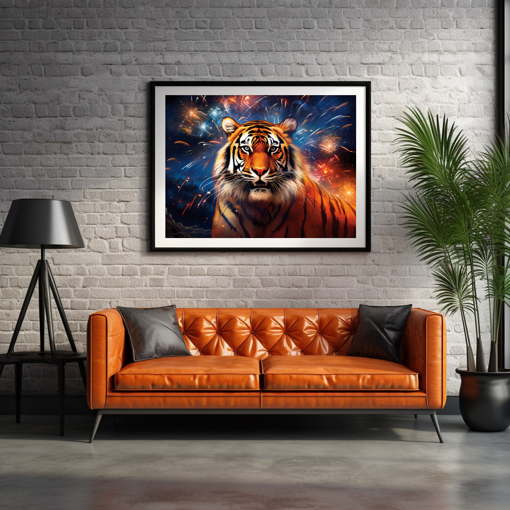 Poster: Majestic Tiger Chinese Zodiac Artistry