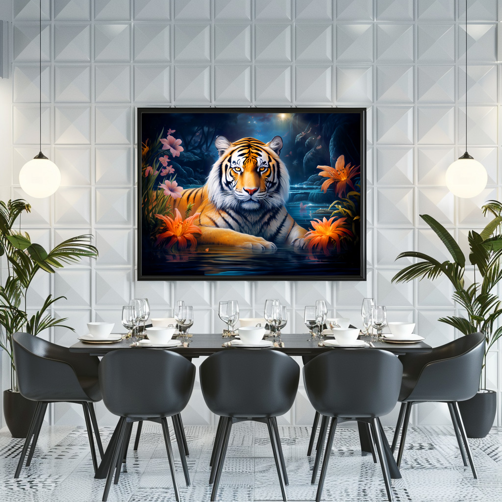 Poster: Majestic Tiger Chinese Zodiac Artistry