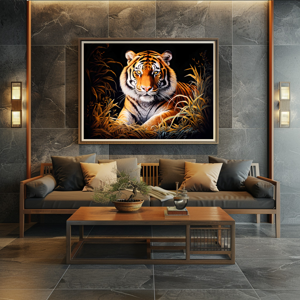 Poster: Majestic Tiger Chinese Zodiac Artistry