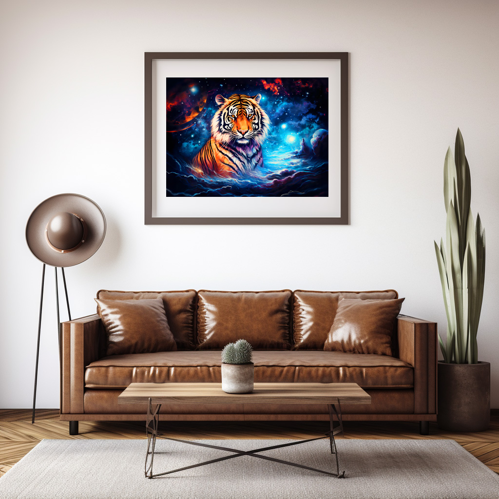 Poster: Majestic Tiger Chinese Zodiac Artistry