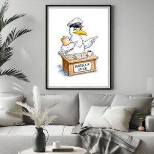 Poster: Comic Bird Harbour Officer