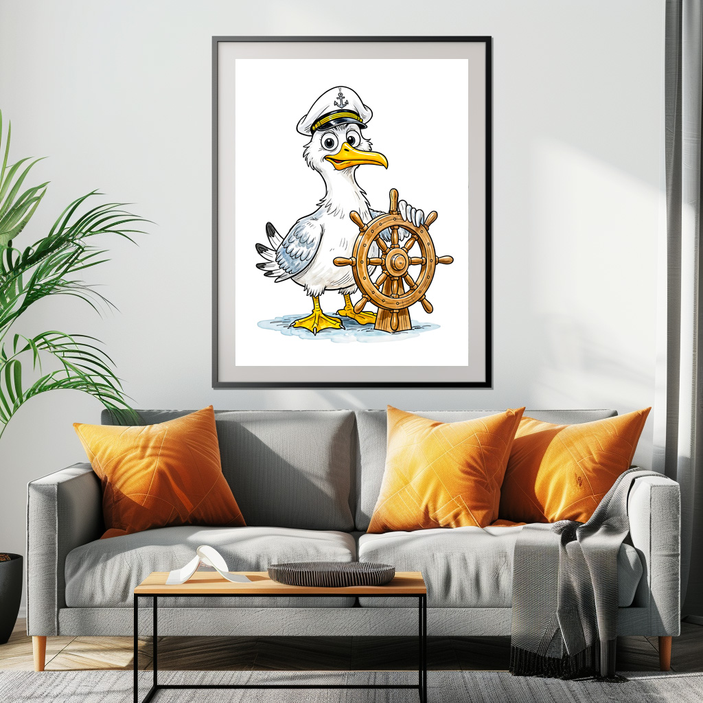 Poster: Seagull Comic Ship Captain