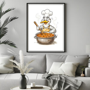 Poster: Comic Bird Cooking Labskaus