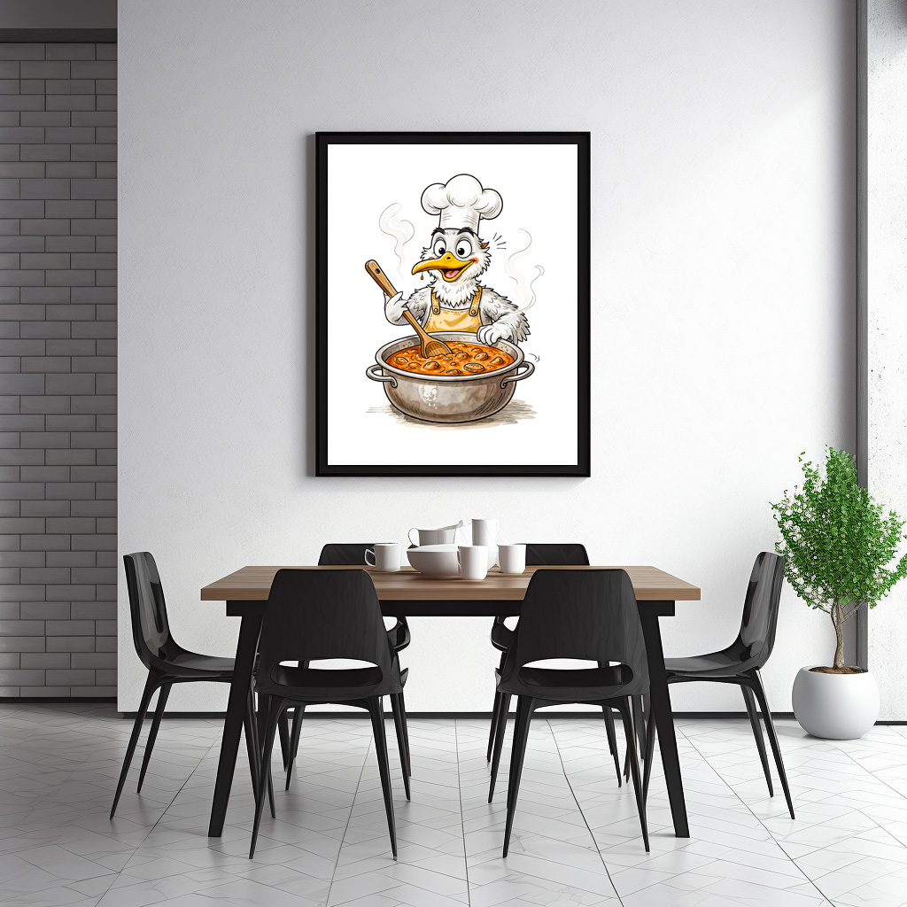 Poster: Comic Bird Cooking Labskaus - Imagen 2