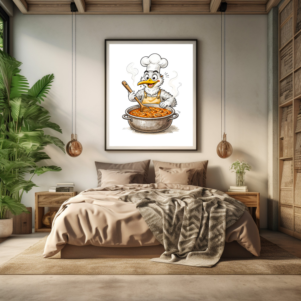 Poster: Comic Bird Cooking Labskaus - Imagen 3