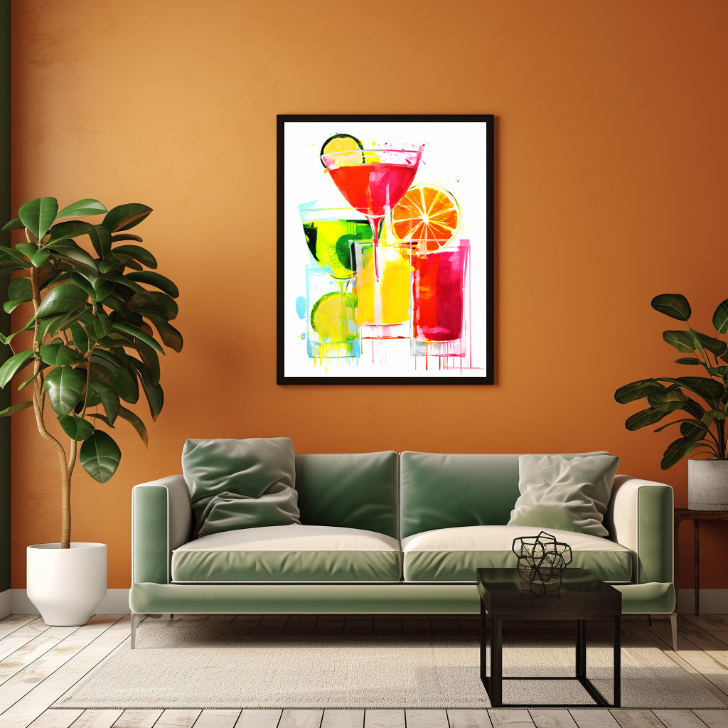 Poster: Ethereal Drinks Abstract Paintings of Colorful Cocktails. - Imagen 3