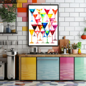 Poster: Abstract Cocktails in Kaleidoscopic Colors A Splash of Artistry