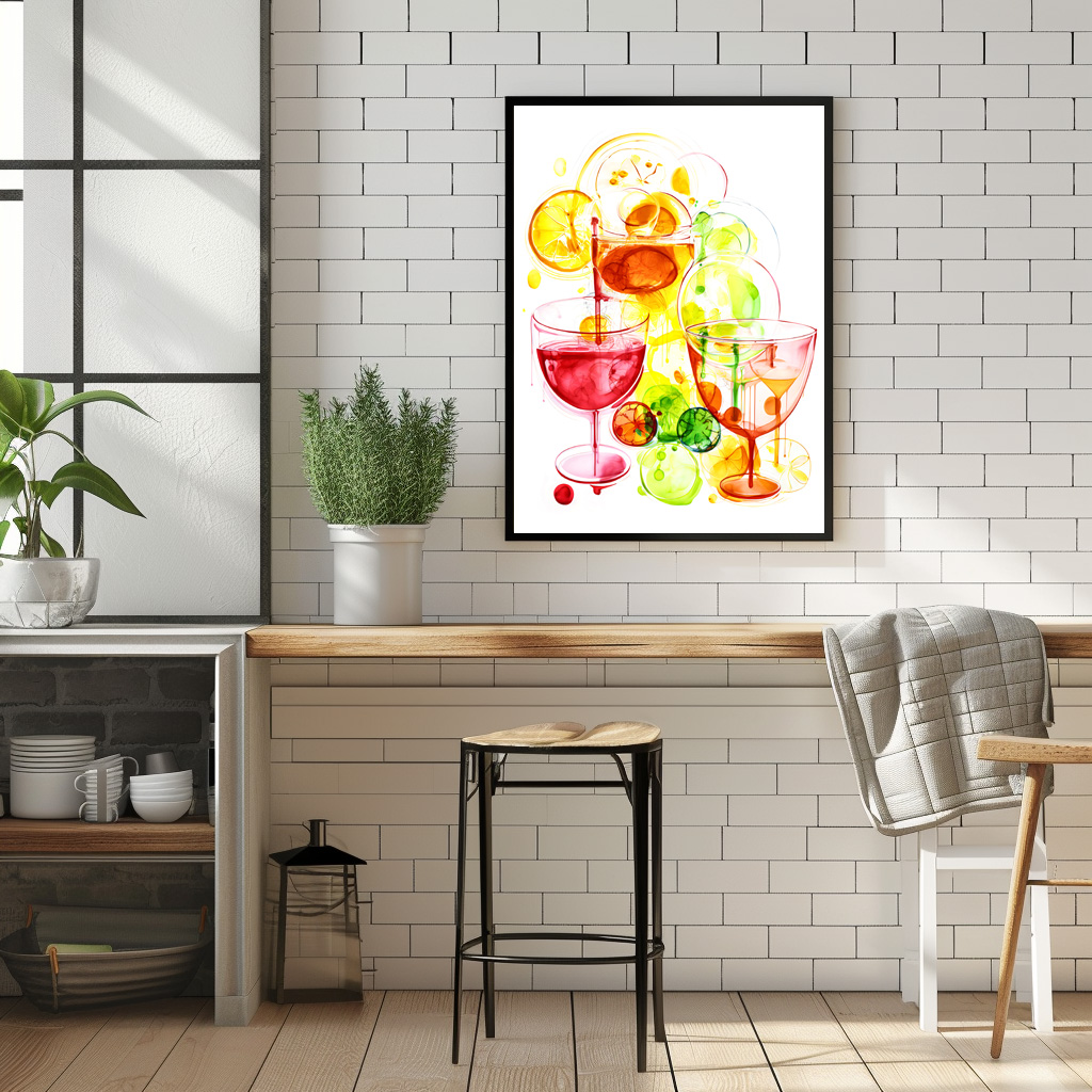 Poster: Abstract Strokes of Flavor Colorful Cocktails Unleashed - Image 3