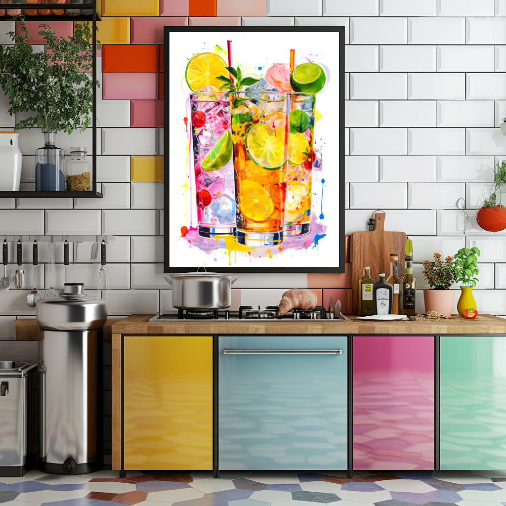 Poster: Abstract Mixes A Symphony of Colors in Cocktail Art. - immagine 2