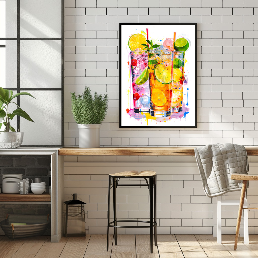 Poster: Abstract Mixes A Symphony of Colors in Cocktail Art. - immagine 3