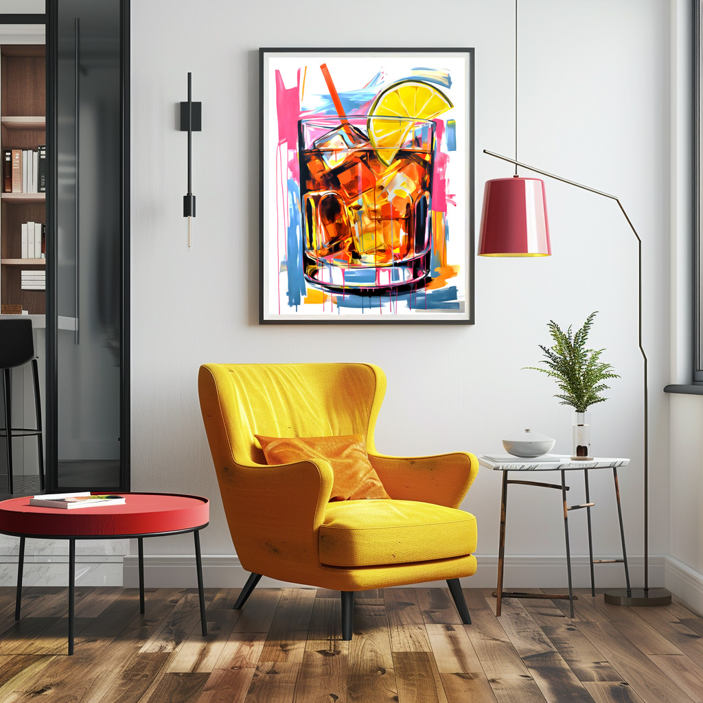 Poster: Canvas Cocktails Abstract Artistry Meets Mixology.