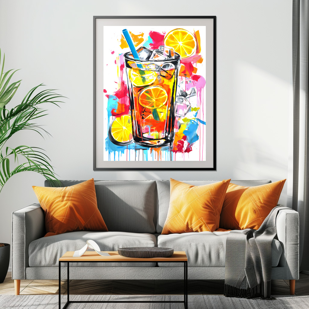 Poster: Vibrant Abstract Cocktails Artful Blends in Bold Hues – Bild 2