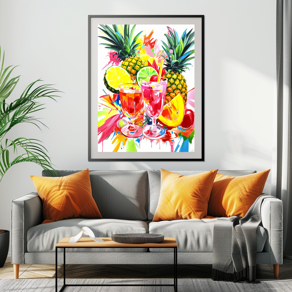 Poster: Colorful Abstract Mixology Vividly Painted Cocktail Creations. – Image 2