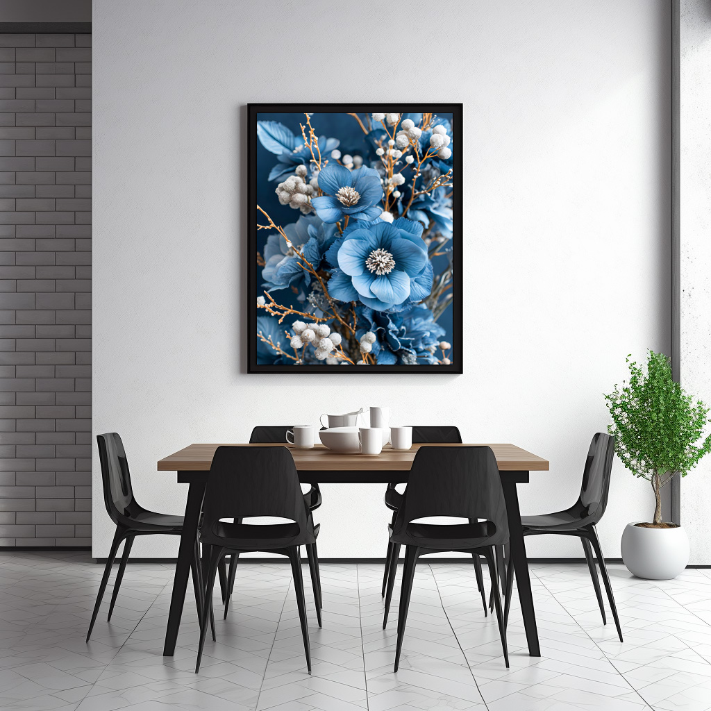 Poster: Blue Fantasy Floral Still Life - Imagen 2