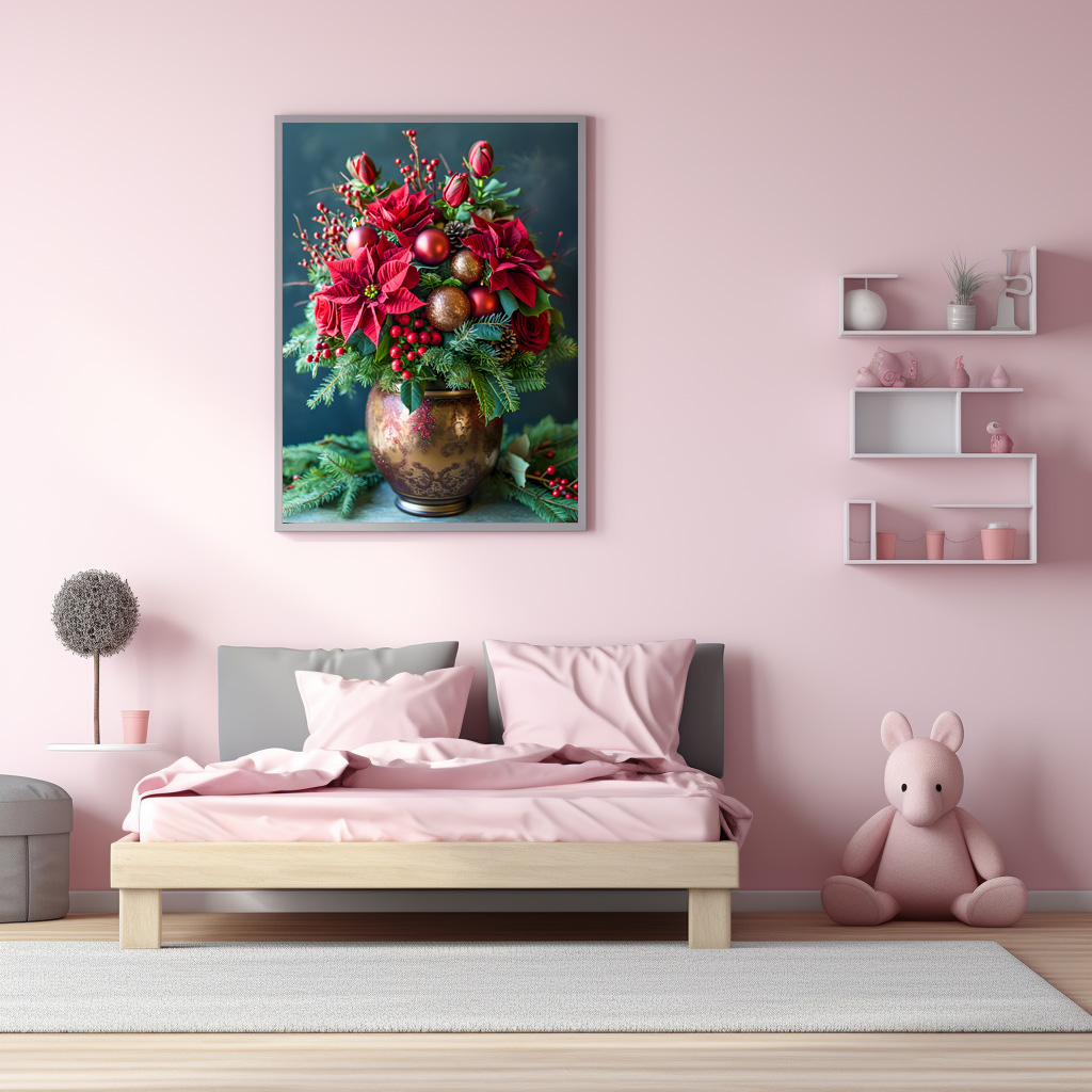 Poster: Festive Holiday Floral Arrangement Still Life - Image 3