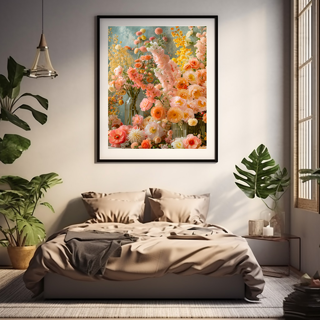 Poster: Warm Toned Summer Bouquet Still Life – Image 2