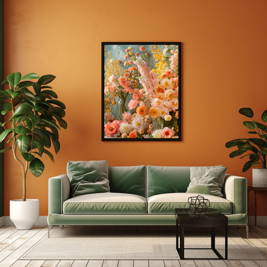 Poster: Warm Toned Summer Bouquet Still Life – Image 3