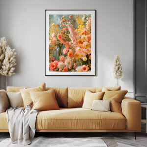 Poster: Warm Toned Summer Bouquet Still Life