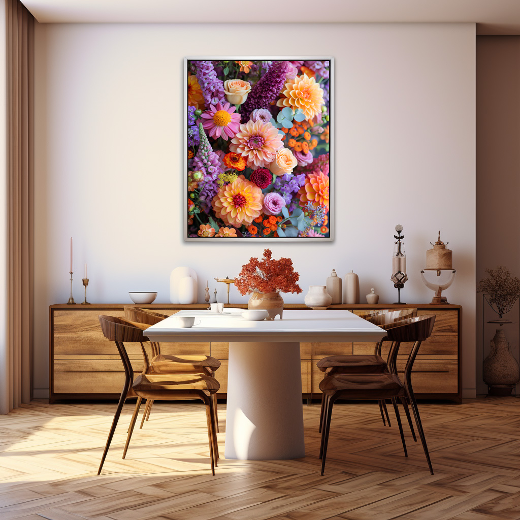 Poster: Vibrant Mixed Flower Bouquet Still Life – Bild 2
