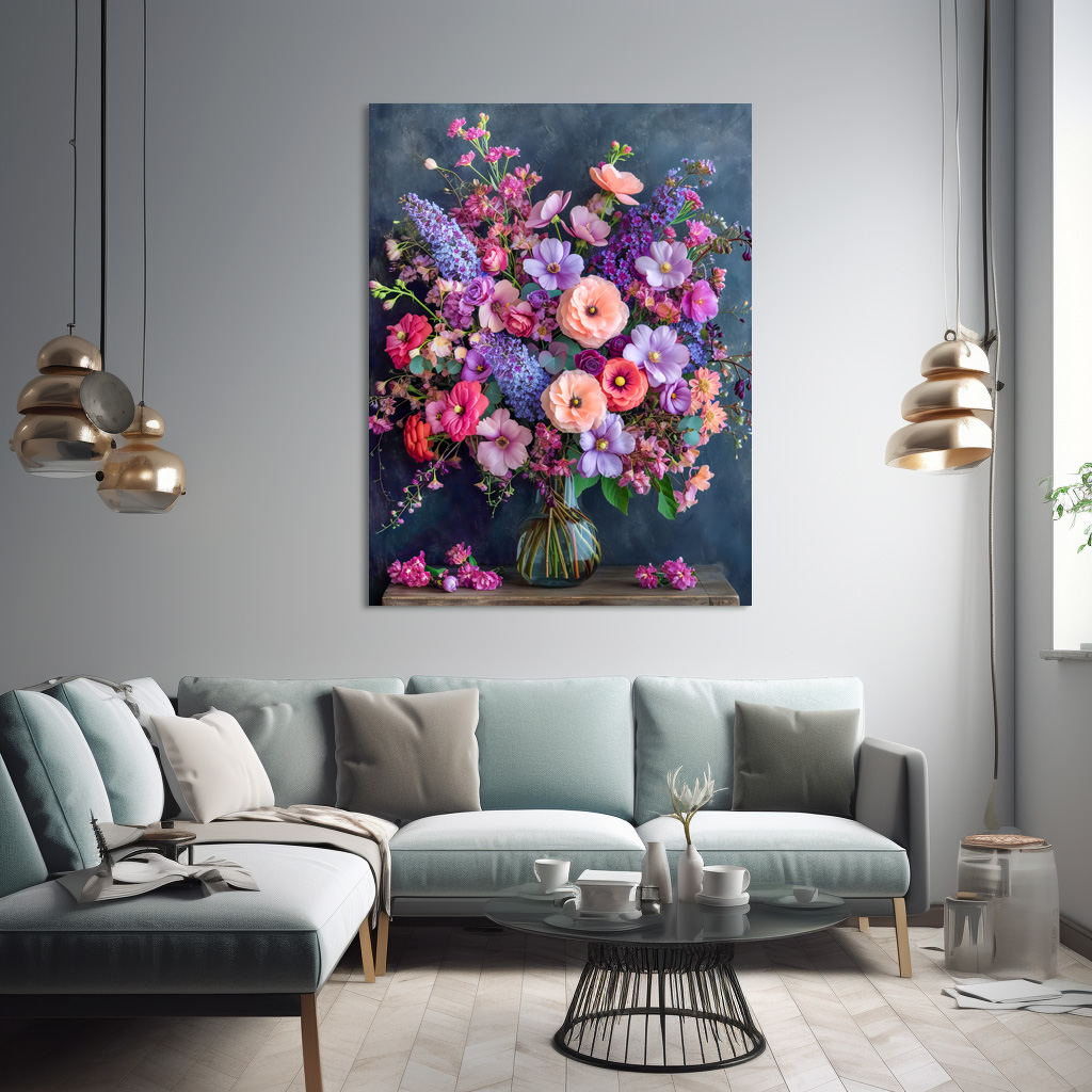 Poster: Colorful Mixed Flower Bouquet Still Life - immagine 2