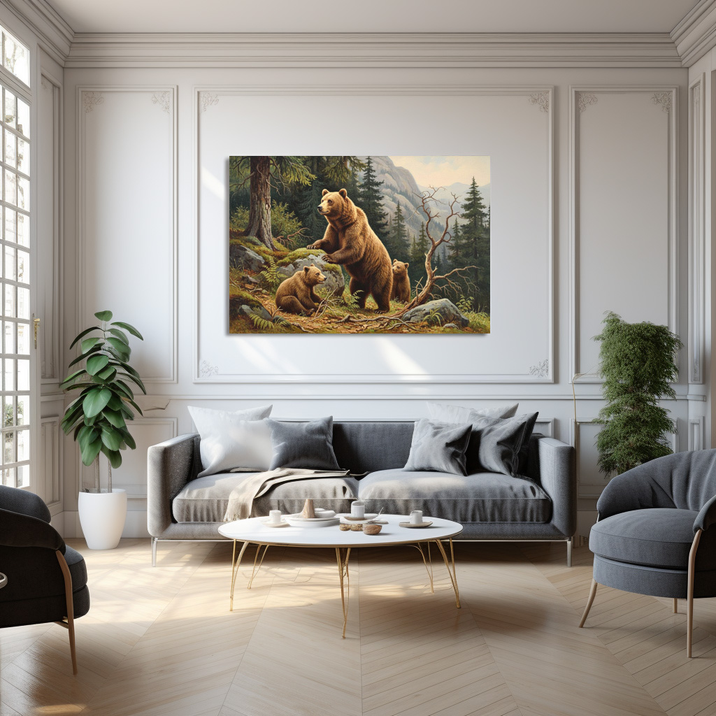 Poster: Braunbär mit Jungtieren - Image 2