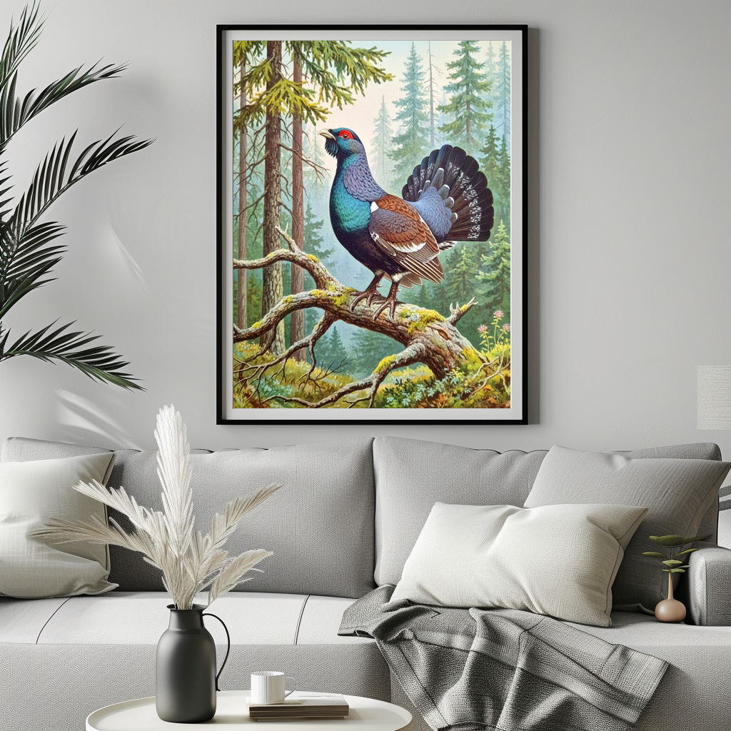 Poster: Auerhahn - europäischer Vogel - immagine 3