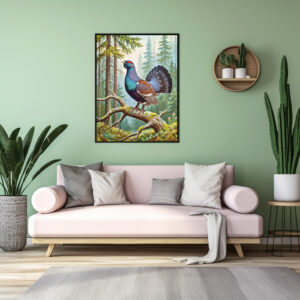 Poster: Auerhahn - europäischer Vogel