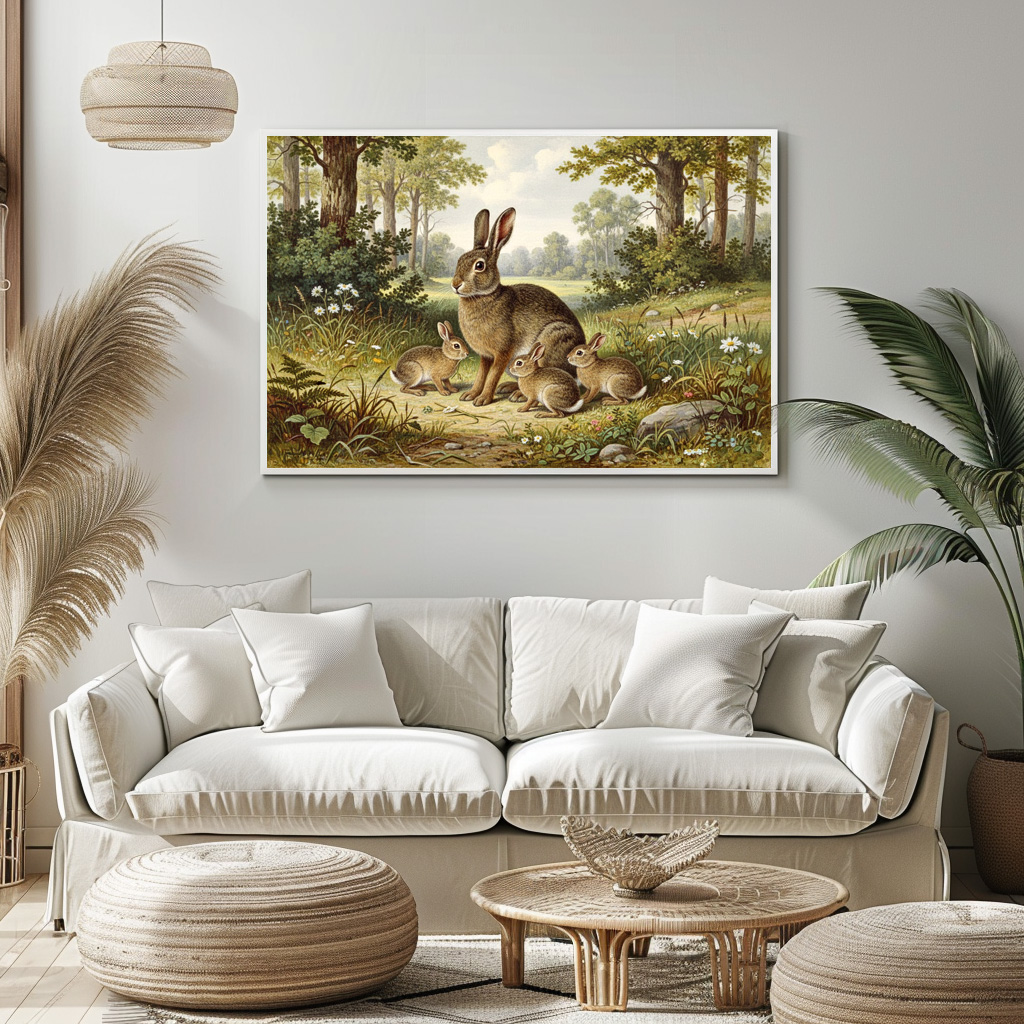 Poster: Wildkaninchen mit Jungtieren – Image 2