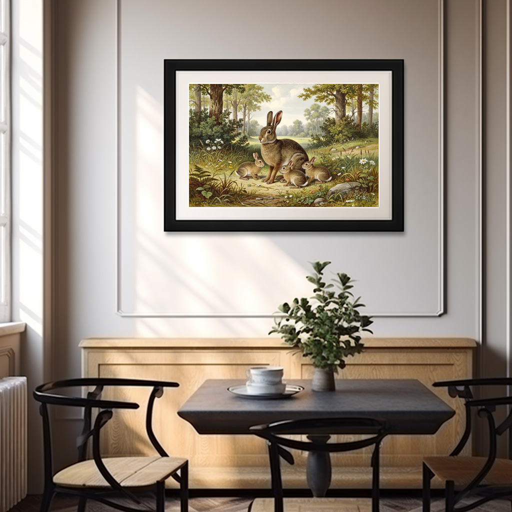 Poster: Wildkaninchen mit Jungtieren – Image 3