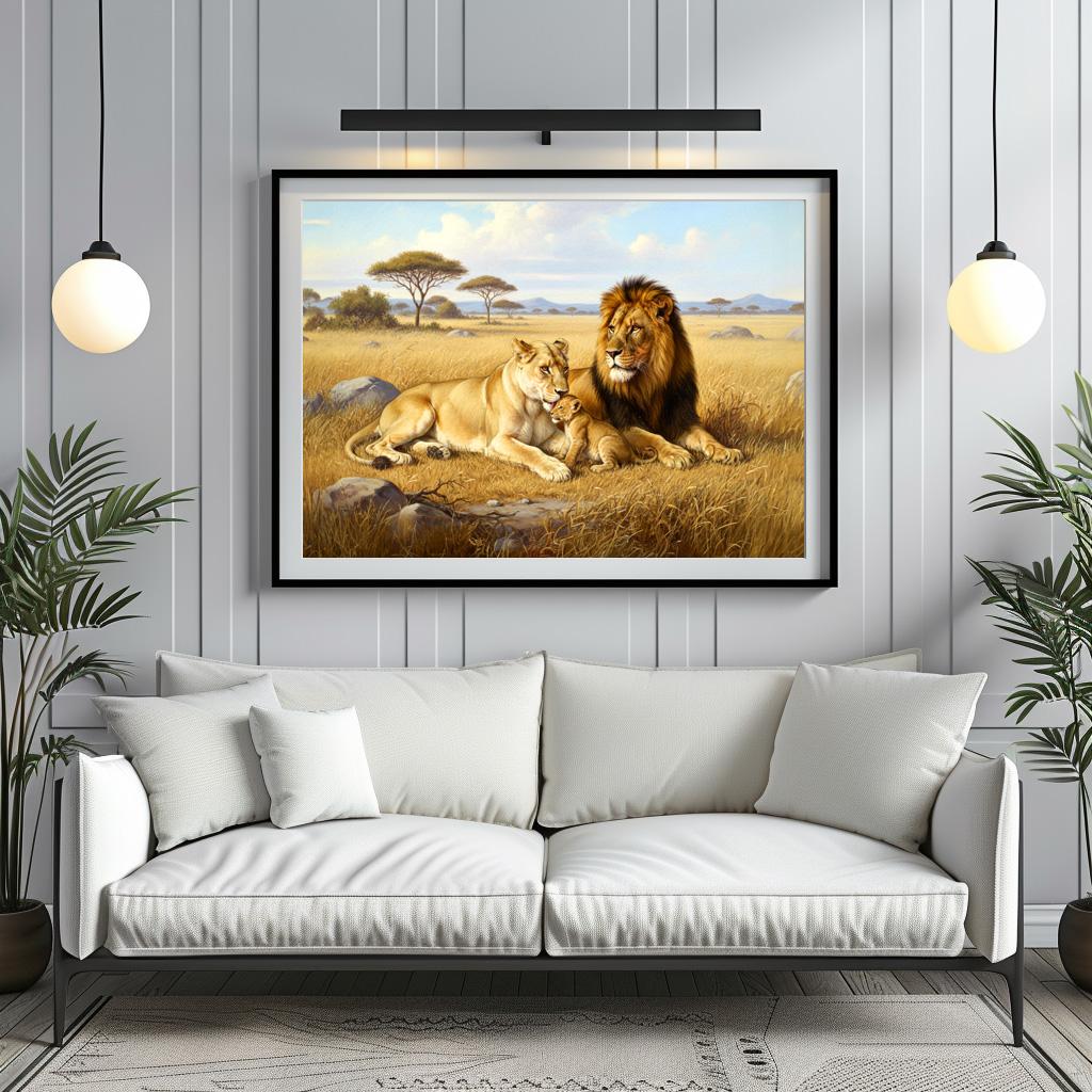 Poster: Löwenfamilie in Afrika - immagine 2