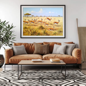 Poster: Springböcke in Afrika