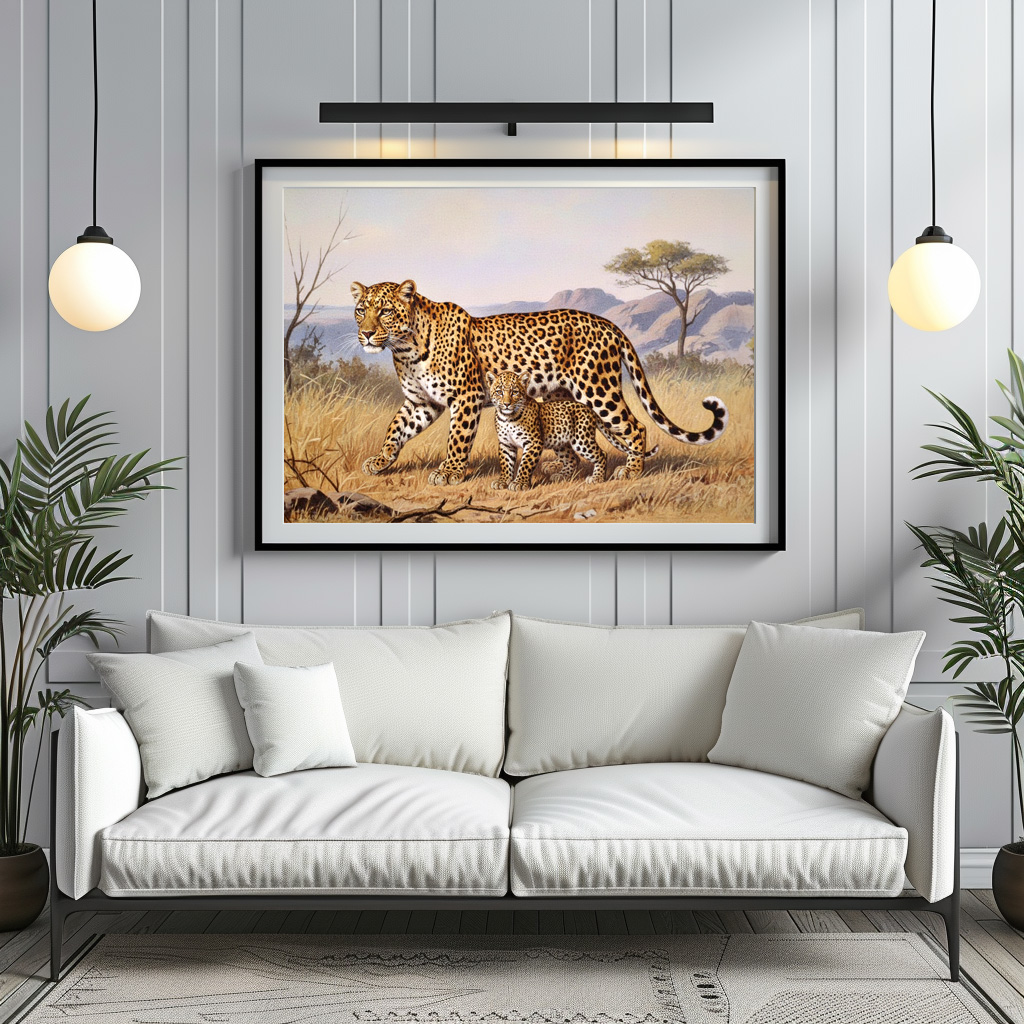 Poster: Leopard mit Jungtier in Afrika - Image 2