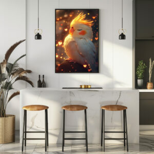 Poster: Niedlicher Nymphensittich im Traumland