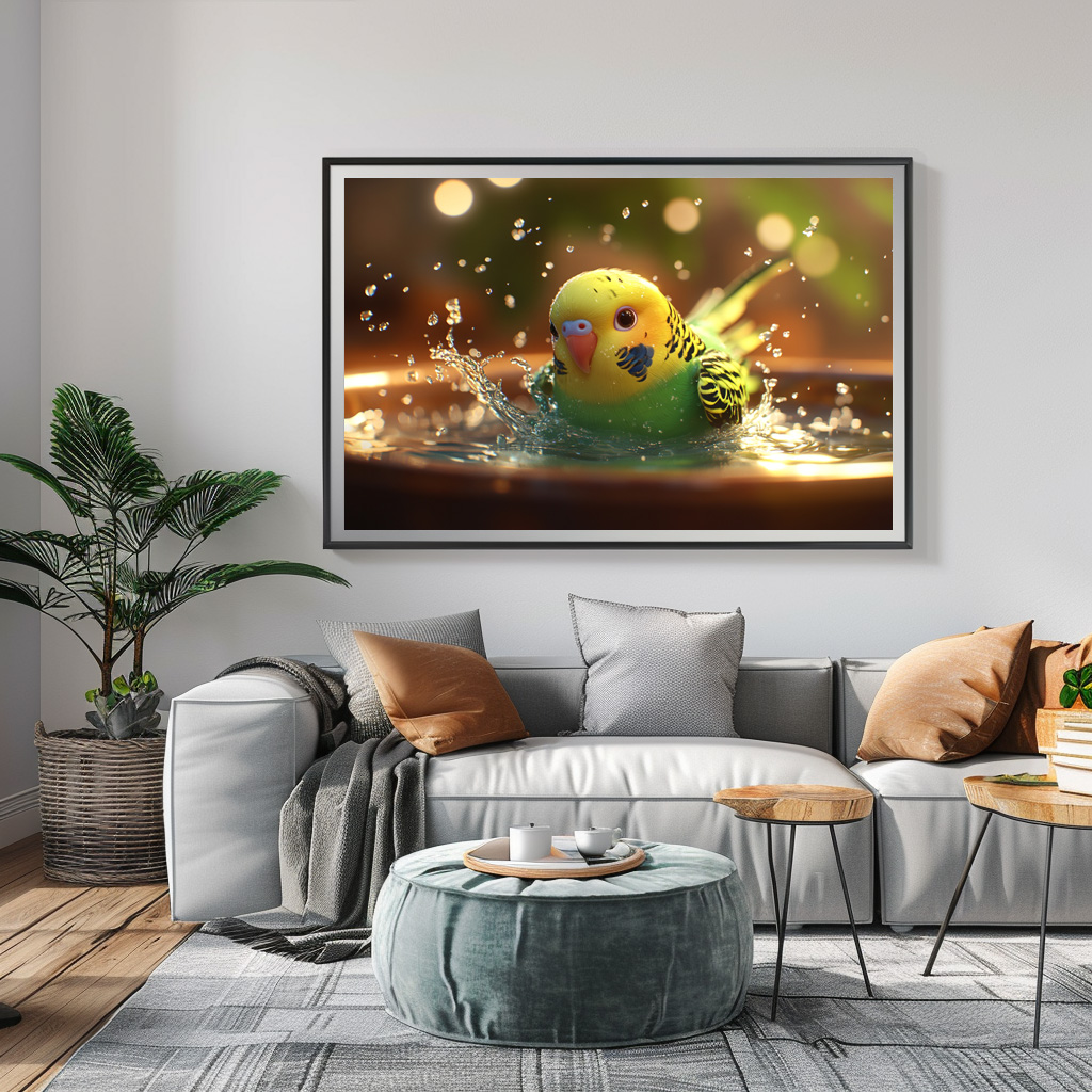 Poster: Wellensittich im Bad - immagine 3