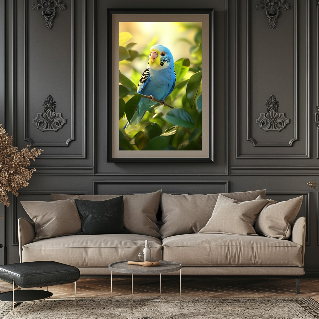 Poster: Blauer Wellensittich – Bild 2