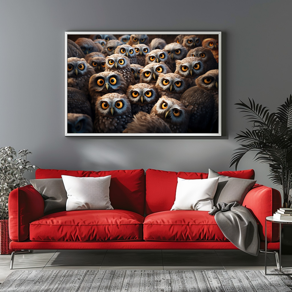 Poster: Gruppenbild mit fröhlichen Eulen - Image 3