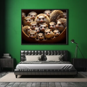 Poster: Gruppenbild mit Igeln