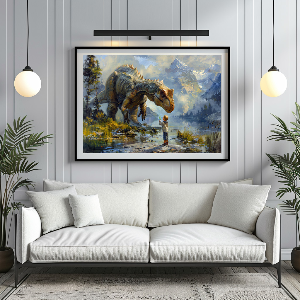 Poster: Dinosaurier und kleiner Junge - mein bester Freund - immagine 2