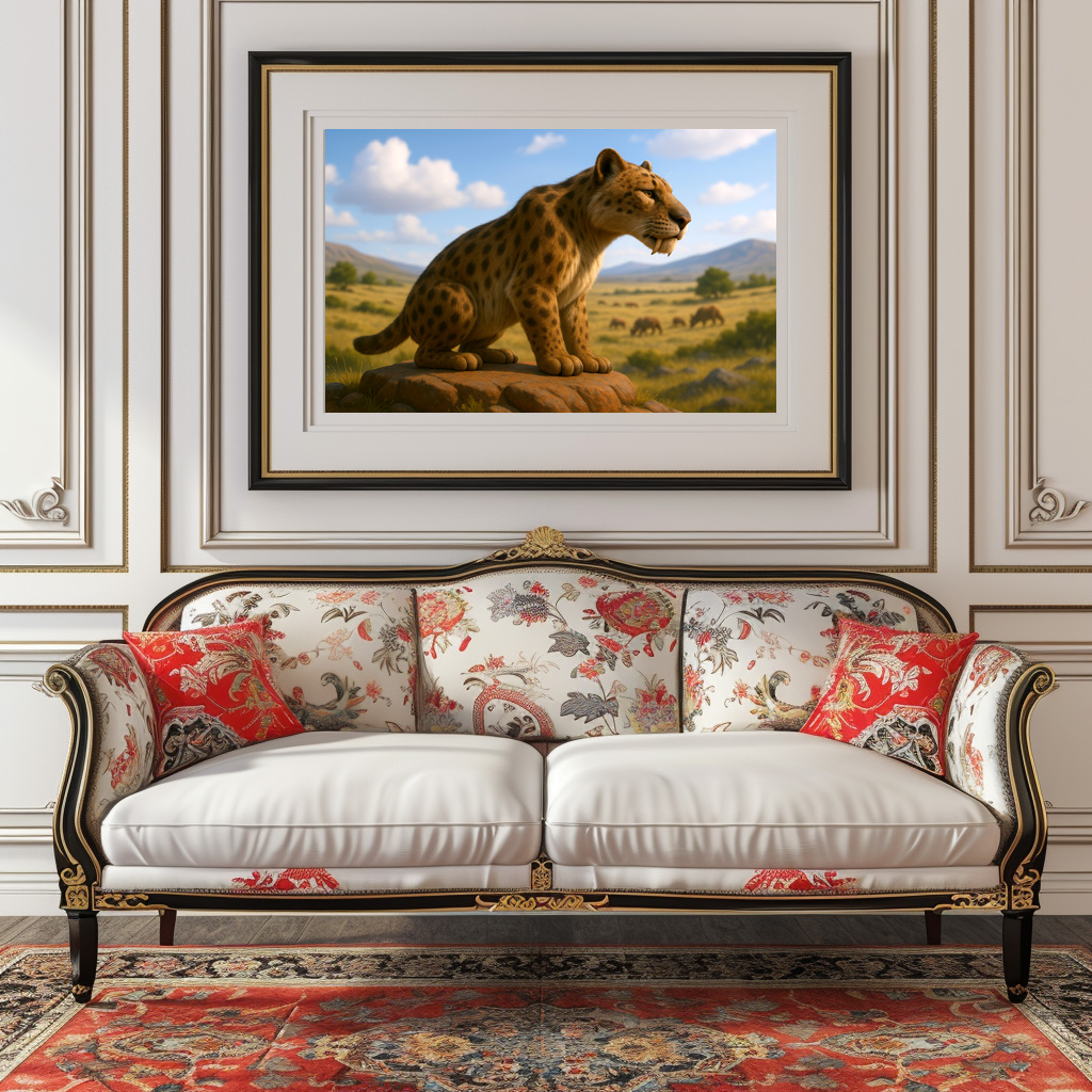 Poster: Ausgestorben in der Eiszeit - Säbelzahnkatze Homotherium serum – Bild 3