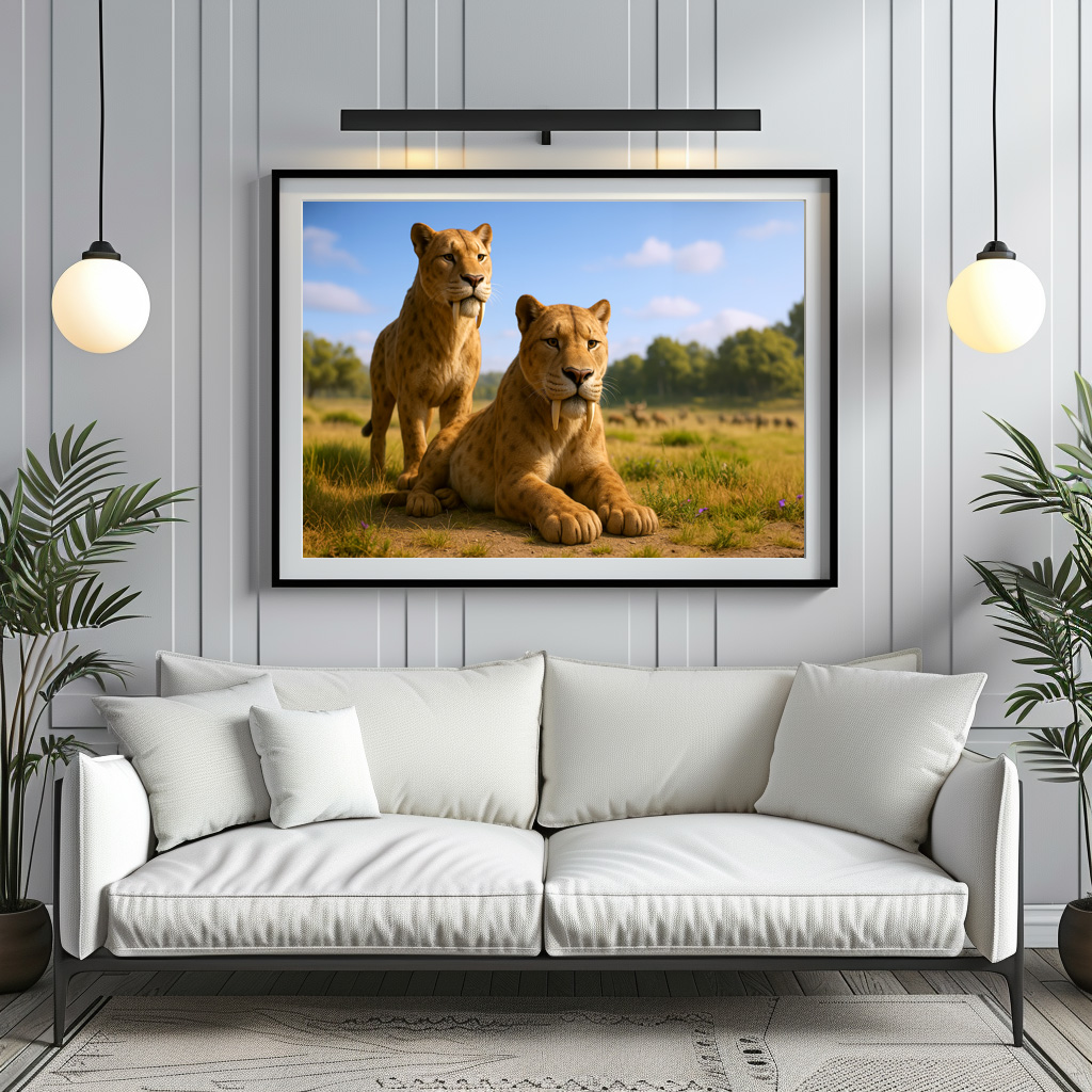 Poster: Ausgestorben in der Eiszeit - Säbelzahntiger Smilodon fatalis – Image 2